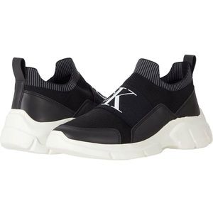 🖤🖤Calvin Klein Casual Shoes Rook Slip on Knit Sneakers Black